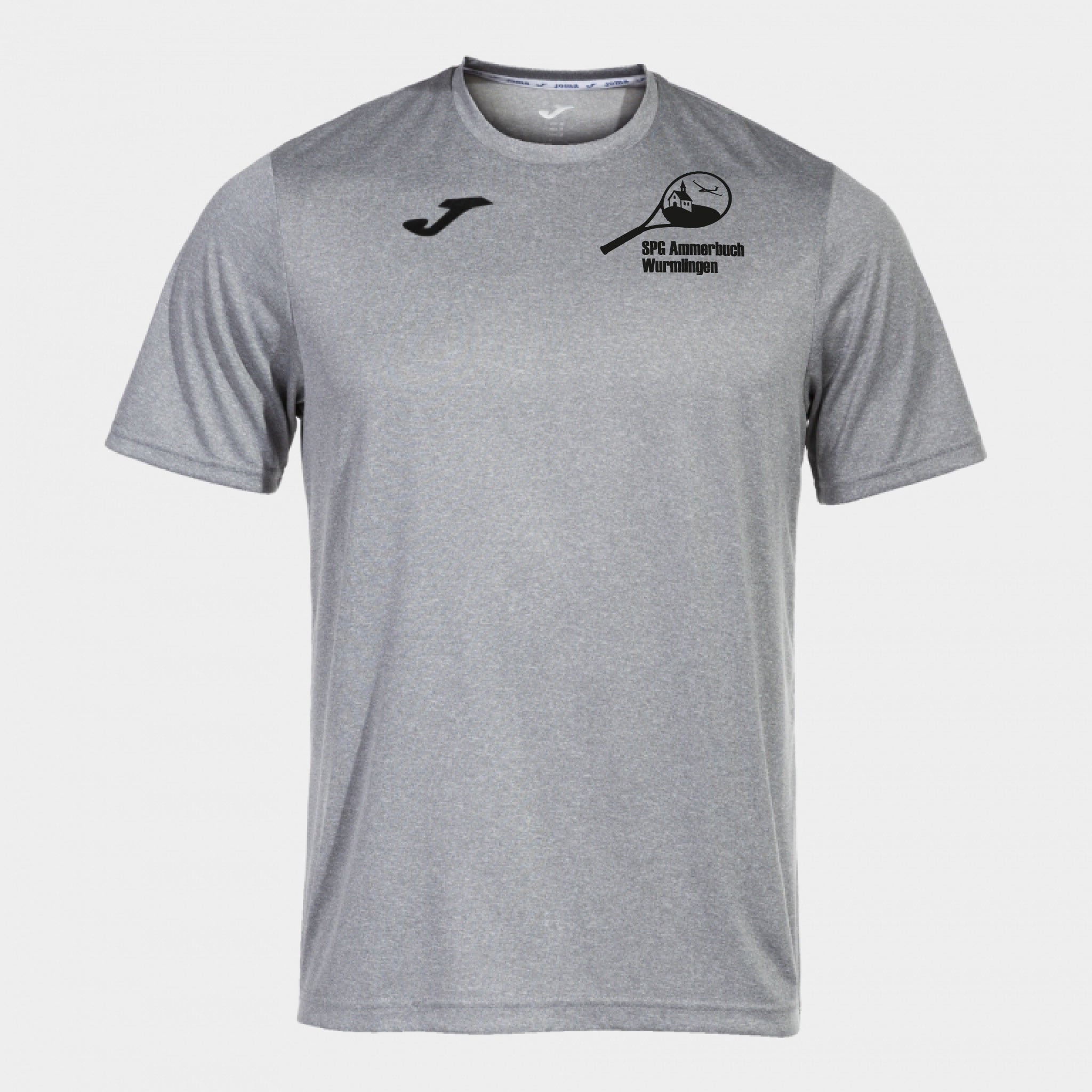 Herren T-Shirt Combi Light Melange Vorderseite – bedruckt | Maiershirts