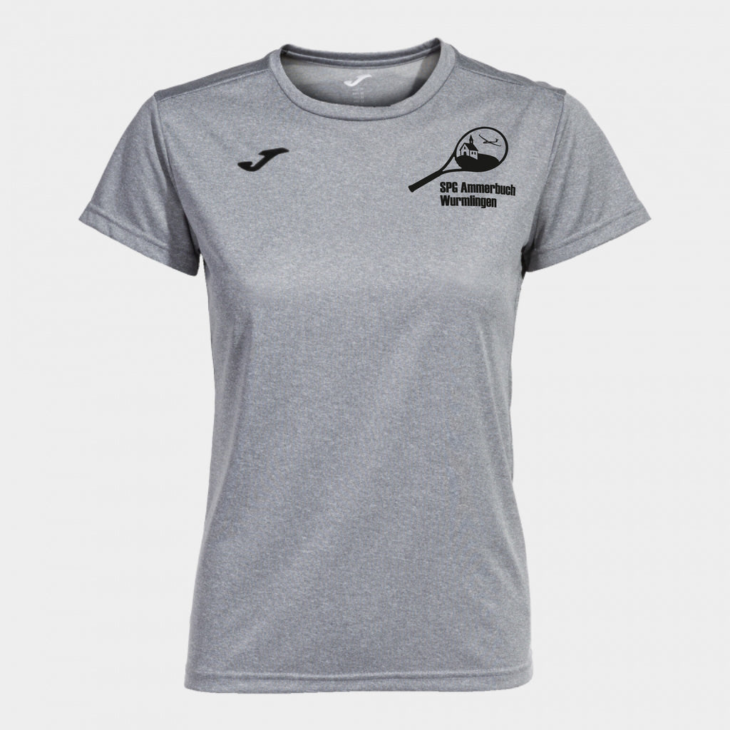 Damen T-Shirt Combi Light Melange Vorderseite – bedruckt | Maiershirts