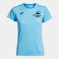 Damen T-Shirt Combi Sky Blue Vorderseite – individuell bedruckt | Maiershirts