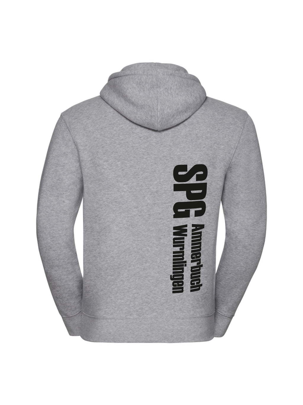 Herren Hoodie Heather Oxford Rückseite – Vereinskollektion | Maiershirts Ammerbuch