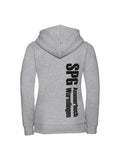 Damen Zip-Hoodie Heather Oxford Rückseite – bedruckt | Maiershirts Ammerbuch