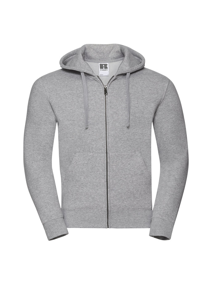 Herren Zip-Hoodie Heather Oxford Vorderseite – individuell bedruckt | Maiershirts